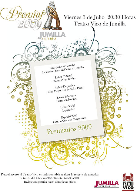 El periódico Siete Días entregará sus premios el día 3 de Julio en el teatro Vico - 1, Foto 1