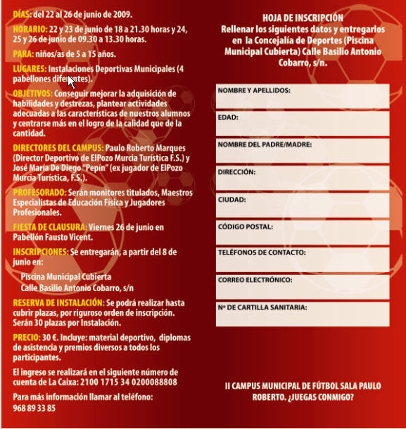 II Campus Municipal de Fútbol Sala, Paulo Roberto “¿Juegas Conmigo?” - 2, Foto 2