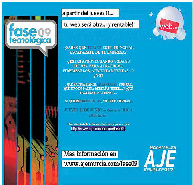 El Ayuntamiento y la Asociación de Jóvenes Empresarios (AJE) del Guadalentín organizan un seminario sobre “Tecnología al servicio de la pyme”, Foto 1