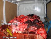Operación Sable. La Guardia Civil decomisa dos toneladas de carne y pescado por infracción a la normativa reguladora
