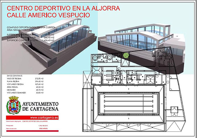 Las piscinas cubiertas de La Aljorra y Pozo Estrecho estarán acabadas a finales de año - 2, Foto 2