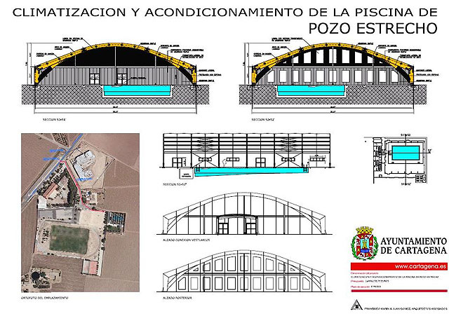 Las piscinas cubiertas de La Aljorra y Pozo Estrecho estarán acabadas a finales de a&ntilde;o - 4, Foto 4