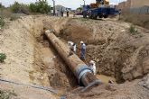 Aquagest repara una conduccin en Torreciega para evitar fugas