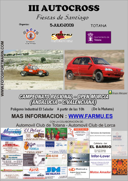 El III Autocross Fiestas de Santiago tendrá lugar el próximo domingo 5 de julio, Foto 1