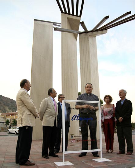 Inaugurada la escultura Abanicos de Soire de Alhama, Foto 1