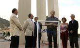Inaugurada la escultura Abanicos de Soir�e de Alhama