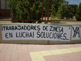 La UJCE realizó una acción de solidaridad coordinada con los trabajadores de Zincsa