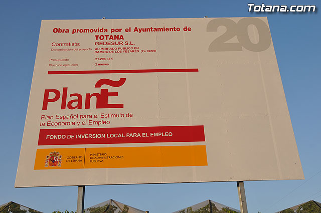 Inauguran las obras de alumbrado pblico llevadas a cabo en el Camino de los Yesares en la diputacin de Mort - 1