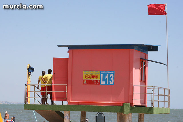 Prohibido el baño en seis playas de La Manga por bandera roja - 1, Foto 1