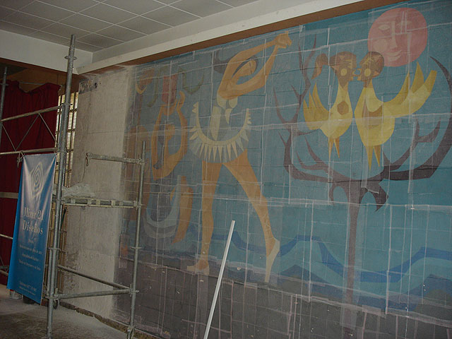 Comienza la complicada recuperación para el traslado del monumental mural de Párraga que se conserva en el Ateneo de Algezares - 2, Foto 2
