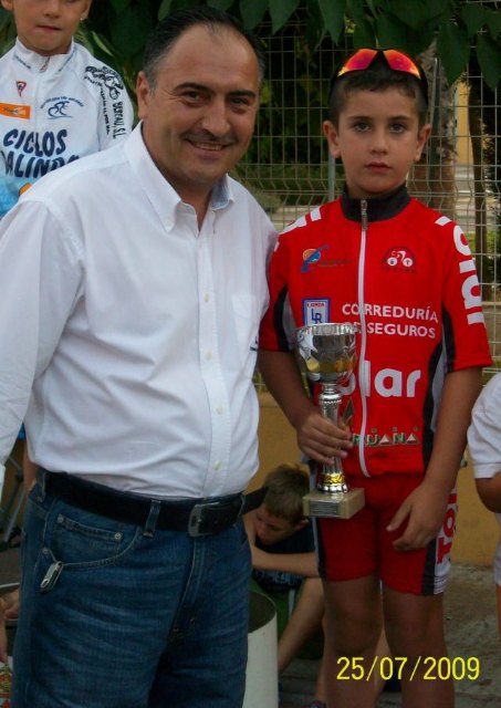 The young totanero Club Ciclista Santa Eulalia, Jos Angel Camacho, up to the third podium position in Totana, Foto 2