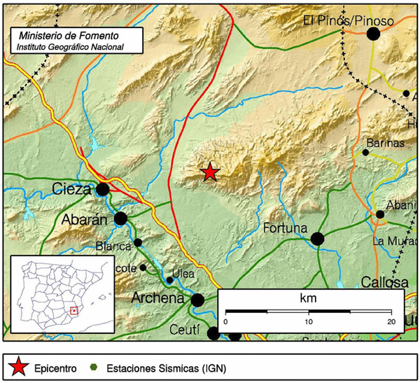 Temblor esta madrugada de 2,7 grados en la escala  Richter en la Sierra de la Pila - 1, Foto 1