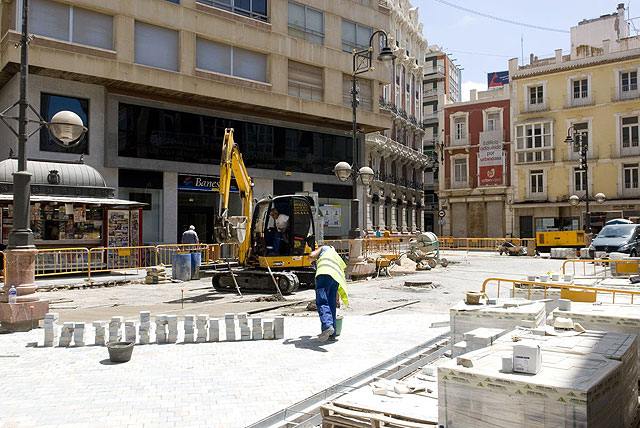 Las obras en La Puerta de Murcia llegan al Monumento al Procesionista - 1, Foto 1