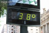 Murcia, única provincia en alerta amarilla que alcanzará los 38 grados