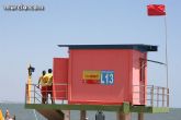 Dieciocho puestos de vigilancia de playas izan la bandera roja de prohibicin del baño