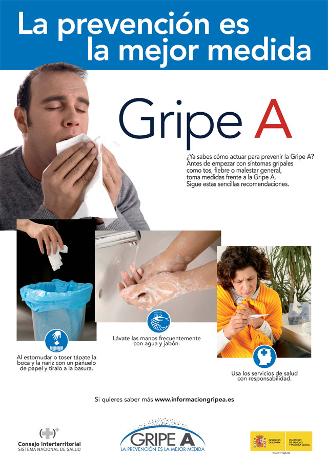 Cartel editado por el Ministerio de Sanidad, Foto 1