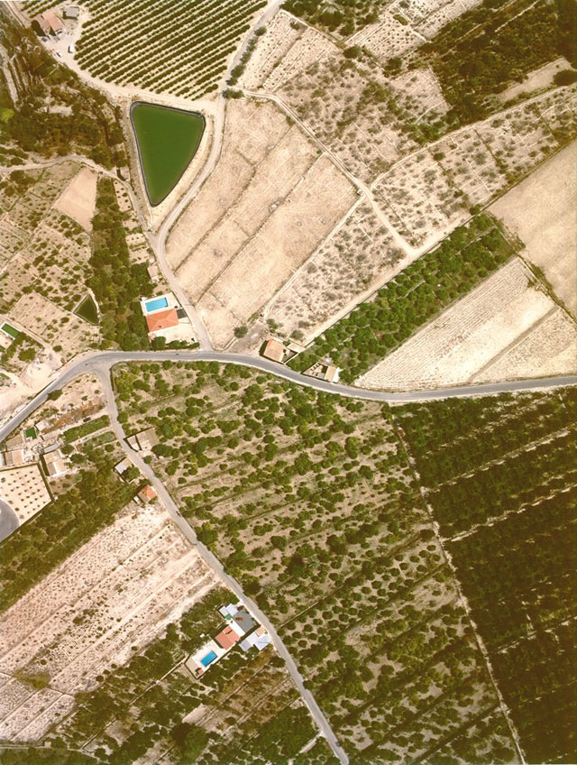 Vista aérea de la carretera que une las poblaciones de Abarán y Blanca, RM-B17, donde se van a llevar a cabo obras de rectificación de curvas y mejora de la plataforma, Foto 1