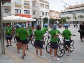 Escolares  de San Javier practican educacin vial en bicicleta por las calles del centro en el da sin coches