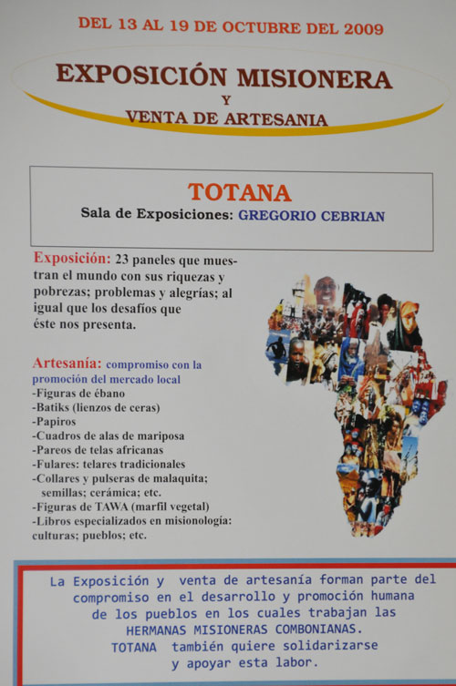 La sala de exposiciones Gregorio Cebrián acoge del 13 al 19 de octubre una exposción misionera y venta de artesanía, Foto 2