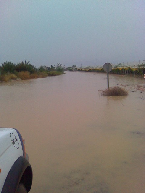 Policía Local y Protección Civil participaron el dispositivo de seguridad establecido con motivo de las lluvias caídas en Totana, Foto 3