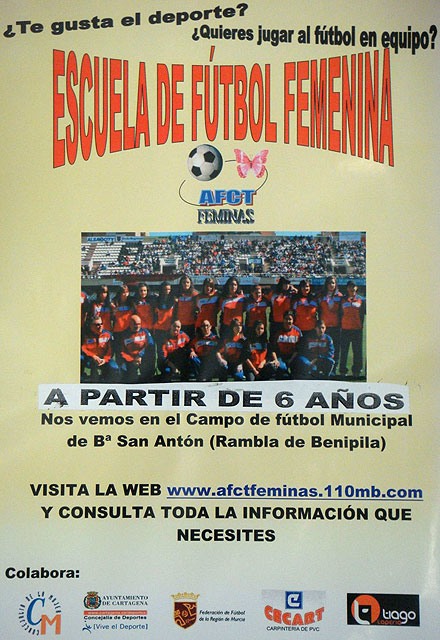 La Escuela de Fútbol AFCT Féminas Cartagena comienza la temporada - 1, Foto 1