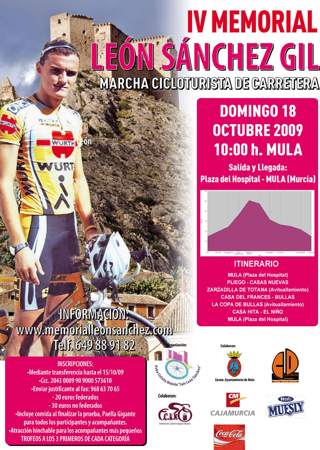 Luis León Sánchez y José Joaquín Rojas, correrán el día 18 de octubre en Mula el IV° Memorial León Sánchez - 1, Foto 1