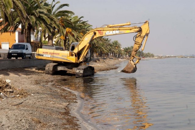 Sacan de la playa de Los Urrutias 624 toneladas de residuos arrastrados por las lluvias - 2, Foto 2