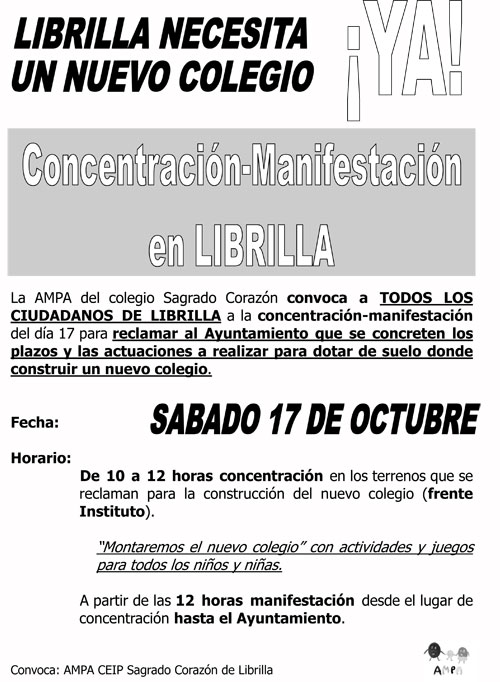 Los socialistas de Librilla piden a los vecinos que apoyen la manifestación convocada por el AMPA del colegio Sagrado Corazón - 1, Foto 1