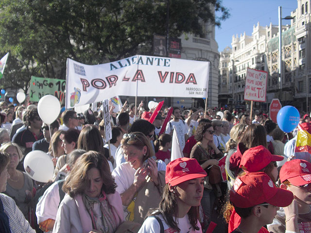 Responsables políticos del PP de Totana acuden a la manifestación Por la vida, celebrada este sábado en madrid - 3, Foto 3