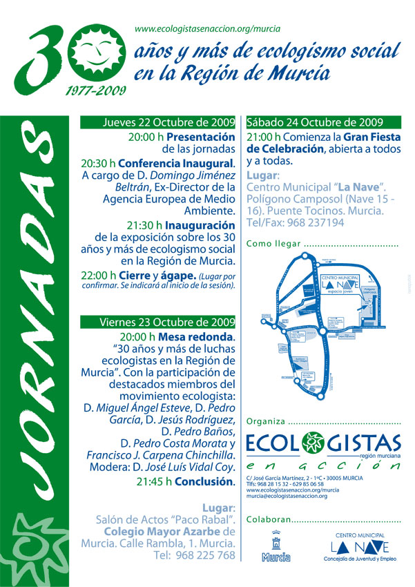 Este jueves arrancan las Jornadas “30 años y más de ecologismo social en la Región de Murcia” - 4, Foto 4
