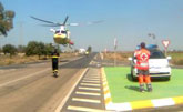 Dos Ambulancias de Soporte Vital Básico de Cruz Roja de Águilas y Lorca asisten un accidente de tráfico muy grave