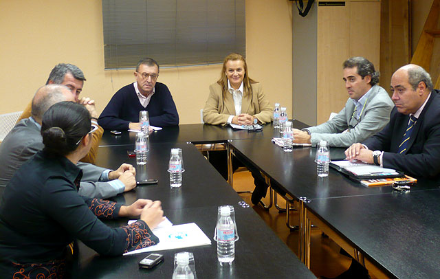 La directora general de Turismo, Marina García (3d), con miembros del Consorcio durante la reunión., Foto 1