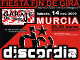Discordia pone fin a la gira de su disco Con el filo de la lengua con un concierto en Murcia