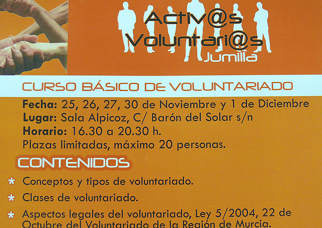 A final de este mes de noviembre se va a llevar a cabo un curso básico de voluntariado - 1, Foto 1