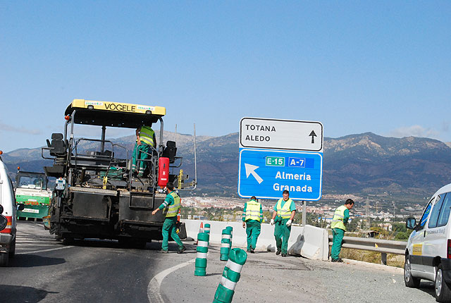 Finalizan las obras de acondicionamiento, asfaltado y señalización de los tres enlaces de la Autovía del Medieterráneo, a su paso por Totana, Foto 3