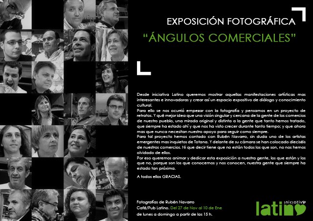 Hoy viernes 27 de Noviembre se inaugura la exposición fotográfica “ÁNGULOS COMERCIALES”, Foto 1