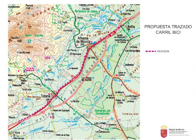 El Ejecutivo murciano avanza en los trmites para la construccin del carril bici ms largo de España, Foto 1