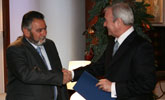 El presidente de la Comunidad recibe al alcalde de Aledo