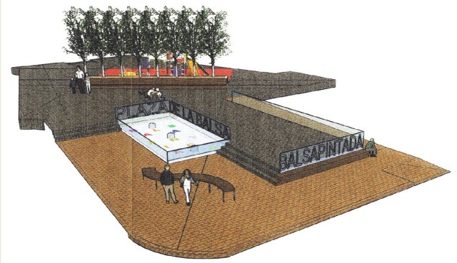 El Gobierno regional construye un parque infantil en la Plaza de la Balsa, situada en la pedanía de Balsapintada de Fuente Álamo - 1, Foto 1