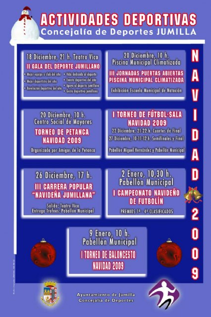 Un total de siete actividades conforman el programa de competiciones deportivas de navidad - 1, Foto 1