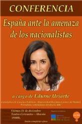 Edurne Uriarte ofrece una conferencia en el Teatro Cervantes