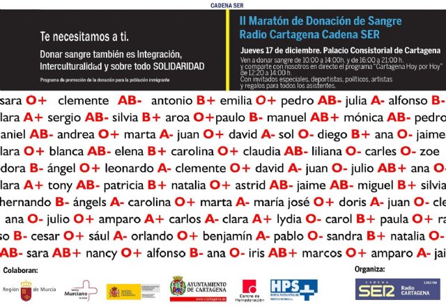 La SER y el Ayuntamiento preparan el II Maratón de Donación de Sangre. - 1, Foto 1