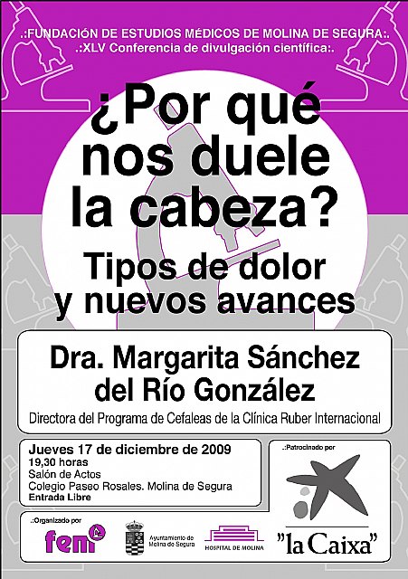 La Fundación de Estudios Médicos de Molina de Segura presenta una conferencia de divulgación científica sobre el dolor de cabeza - 2, Foto 2