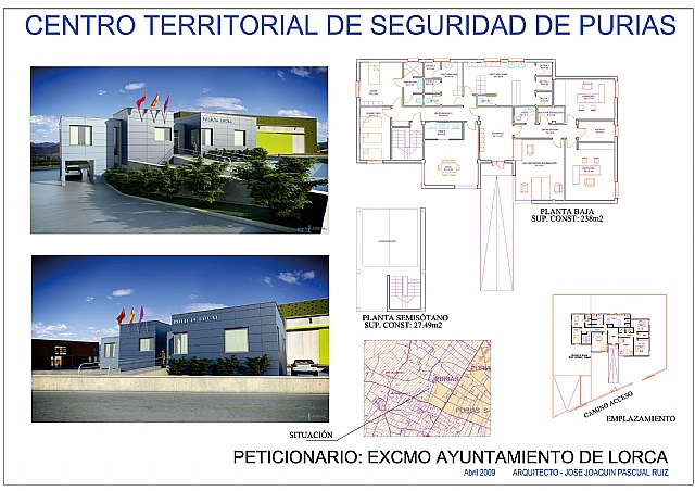 El nuevo Centro Territorial de Seguridad de la pedanía lorquina de Purias abrirá sus puertas a finales de 2010 - 1, Foto 1