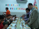 364 escolares de Primaria de una decena de colegios del municipio de Lorca participan en los desayunos saludables