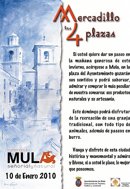 El Mercadillo Las 4 Plazas de Mula recrea este domino una granja tradicional - 1, Foto 1