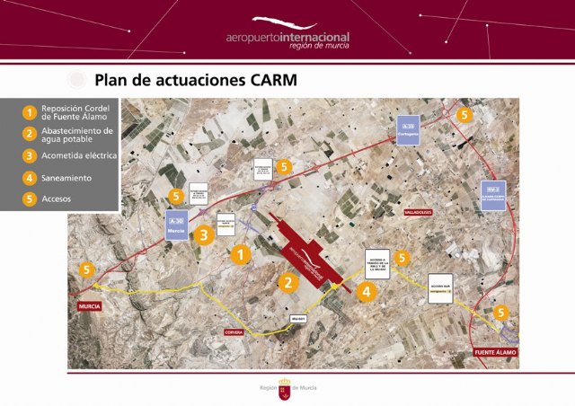 La Comunidad adelanta la ejecución de las obras complementarias del futuro Aeropuerto Internacional de la Región de Murcia - 1, Foto 1
