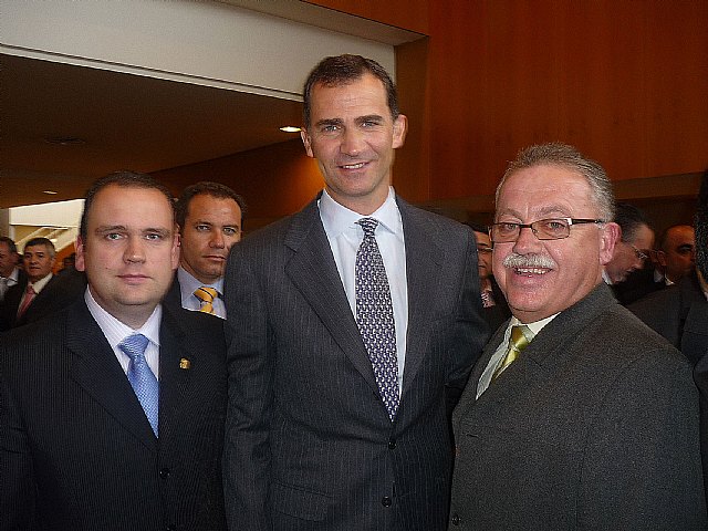 La Asociación de Comerciantes de Jumilla tuvo un pequeño encuentro con los Principes de Asturias - 2, Foto 2