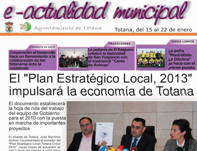“E-actualidad municipal” nace como un nuevo concepto de información entre el ayuntamiento de Totana y el ciudadano, Foto 1