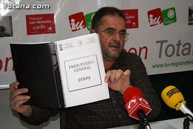 IU afirma que el Alcalde de Totana no ha ejecutado el 90% de las inversiones contempladas en el Presupuesto de 2009 - 1, Foto 1